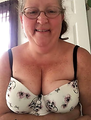 Old granny gets naked