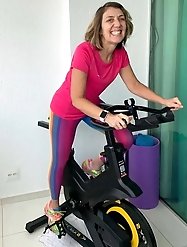 Sexy White haired granny undressing