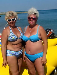 Awesome aged grandmom in her solo play