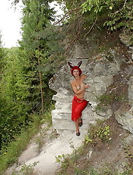 Forest Satyr on the Rock