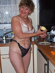 Young-looking mature moms put on provocative dress