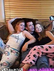 Provocative stepdaughter receives her stepfathers birthday gift in a rather intimate manner